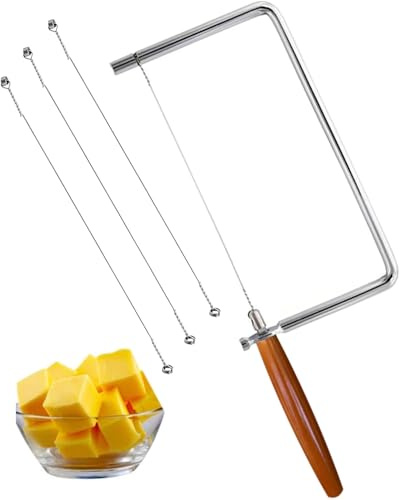 Cheese Slicer Kit Accessories Kitchen Knife Cheese Cutter Stainless Steel Components DIY for Making Giftable Cheese Cutting Boards with This Cheese Cutter Kit,Wire Cheese Slicer (1, 6in)