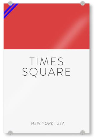 artboxONE Acrylglasbild 45x30 cm Städte Straßennamen New York Bild hinter Acrylglas - Bild Stadt Motivation New York
