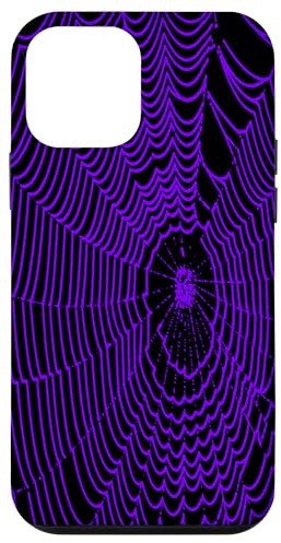 Artistico Halloween Ragno Ragnatela Doodle In Lilla Custodia per iPhone 12 mini