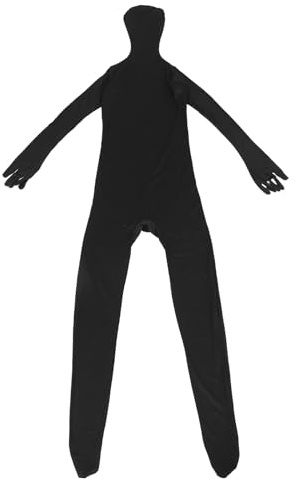POPETPOP Traje Ninja Invisible para Adultos Mono de Cuerpo Completo de Spandex Elástico Negro Disfraz de Halloween para Fiestas y Actuaciones Talla Diseño Transpirable y Ligero