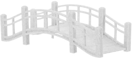 Veemoon Kleine Vintage Gartenbrücke aus Robustem Harz Wetterfeste Miniaturbrücke für Feengärten und Terrassendekoration Mikro Landschaftszubehör für Kleine Flächen