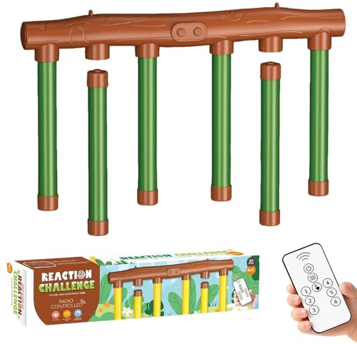 Jurfest Reflective Drop Stick Challenge Game,Falling Sticks Reaction Time Trainer,3 Adjustable Speed Modes,Catching Sticks Game for All Ages (Green)