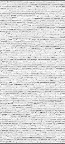 wandmotiv24 Türtapete weisser Backstein 90 x 200cm (B x H) - Dekorfolie selbstklebend Sticker für Türen, Türfolie, Aufkleber, M0050