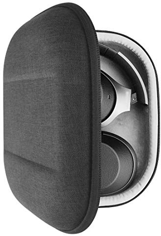 Geekria Shield Headphones Case Compatible with Sony WH-1000XM4/1000XM3/1000XM2/XB910N, MDR1000X, Replacement Hard Shell Travel Carrying Bag with Cable Storage (Dark Grey)