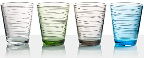 Brunner FRA550579 Drinking Glasses Set of 4 Assorted Colours