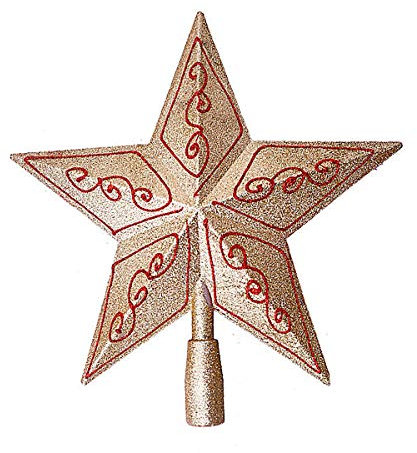 Molinter - Punta per albero di Natale, decorazione per albero di Natale