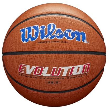 WILSON Evolution Indoor-Spiel-Basketbälle, Größe 5, Größe 6 und Größe 7