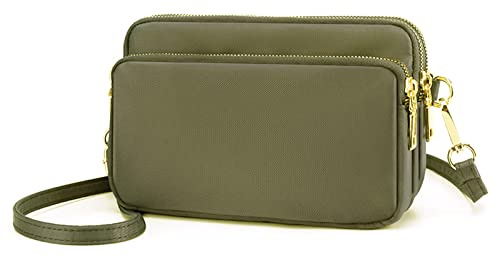 LassZone Small Crossbody Bag for Women Lightweight Nylon Shoulder Handbags Multi-Pocket Phone Purse Wallet for Daily Travel Work