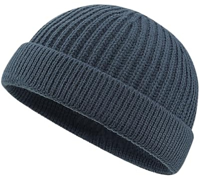 CLAPE Classic Short Beanie Hat Berretto Docker in Maglia Cappello Senza Visiera Acrilico Invernale Fisherman Beanie Watch Hat Retro Knit Hat