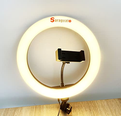 Anillo de luz LED para Selfie para Ordenador portátil, Escritorio, Youtube, lámpara de Relleno, Kit de iluminación para videoconferencia con trípode, Clip para Soporte de teléfono