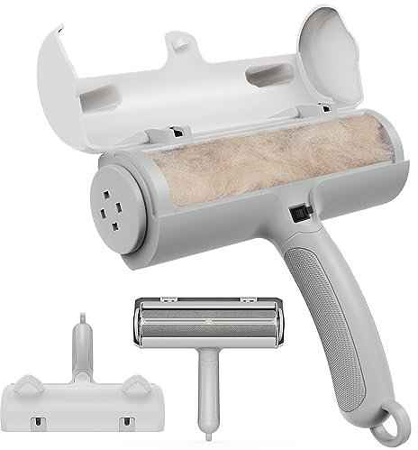 Zivacate Tierhaarentferner Fusselrolle, [Ergonomischer Griff & Selbstreinigung] Fusselroller für Hundehaare und Katzenhaare,Wiederverwendbare Fusselrollen für Möbel, Couch, Teppich(dunkelgrau)