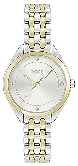 BOSS Analog Quarzuhr für Damen Kollektion MAE mit Edelstahlarmband