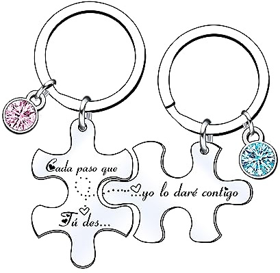 XQXQXZ Llavero de Parejas Regalo Pareja Llavero de Parejas y Novios Originales Llavero de Pareja Casa Pieza De Puzzle Pareja Regalo Para Novios, Casa,Llavero Pareja Amor, San Valentín y Aniversario