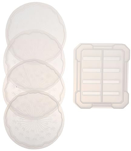Operitacx Silikon-untersetzerform Für Epoxidharz Diy-form Für Tassenmatten Elegante Bastelform Zum Selbermachen Von Coaster Kompakt Und Langlebig