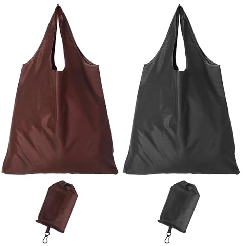 ZBHDEYG Bolsa de Compras Plegable, 2 Piezas - Impermeable y Simple Con Sistema de Plegado en Bolsa