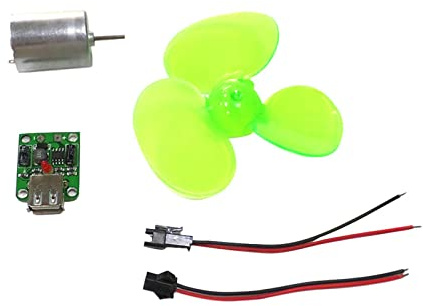 Wswqop Mini Generador Eólico Generador de Viento Modelo de Turbina Motor de Viento Miniatura Juguete Ensamblable Educativo DIY Adecuado para Niños Hogares La, Multicolor, I