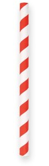 FRANZ MENSCH 3400 Stück NATUREStar Papiertrinkhalme Cocktail, gestreift | FSC®-Mix, rot-weiß, L: 13cm, Ø: 0,8cm, Karton, Papier-Trinkhalme, Papierstrohhalme, Rührstäbchen