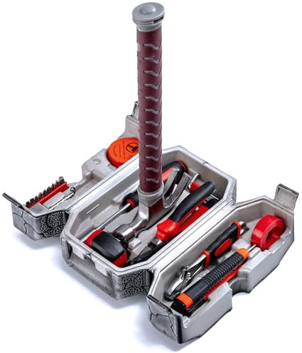 Boîte à outils marteau – 28 pièces en métal véritable pour bricolage et réparation de voiture | Cadeau parfait pour homme Asijiad