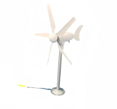 Minigenerador de turbina eólica Kit de generador de turbina eólica portátil Modelo de turbina eólica de cinco palas de eje vertical Generador de imán permanente trifásico con arranque de viento suave