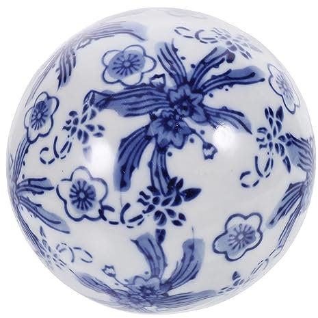 Happyyami Neue Chinesisch Inspirierte Blaue Und Weiße Porzellankugeln Schwimmende Keramikkugeln Für Dekorative Tisch- Vasen Aquarium-Ornamente Im Vintage-Stil Aus Sicherem Leichtem Material