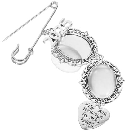 DEARMAMY Edelsteinbrosche Herzförmige Handtasche Mini Eimer Party Geschenkanhänger Abschlusshut Gedenkhüte Zum Abschluss Mini Abschlussquasten Erinnerungsaromen Legierung Silber
