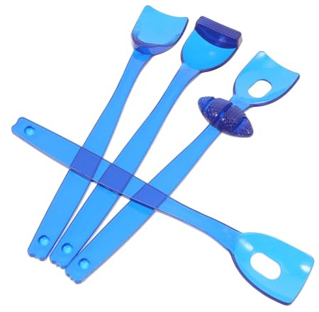 WRITWAA Attrezzature Vocali per Logopedia Set 4 Pezzi Cucchiai per Rinforzo Motorio Orale e Dispositivo Allenatore del Movimento della Lingua, Strumento per Terapia della Parola Ragazzo