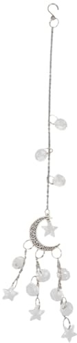 GORGECRAFT Attrape Soleil en Verre Lune Étoile Cristal Prisme Transparent Attrape Rêves avec Crochet Décoration Murale pour Maison Jardin Arrière Cour Chambre Plafond Cadeaux de Noël Anniversaire