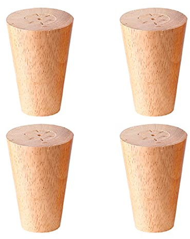 Holztisch -Beine Set von 4 Möbeln unterstützen Beine für Sofasschränke Betten Schreibtische und Schminktische 60 cm/23,6 Zoll enthalten Montageplatten und Schrauben
