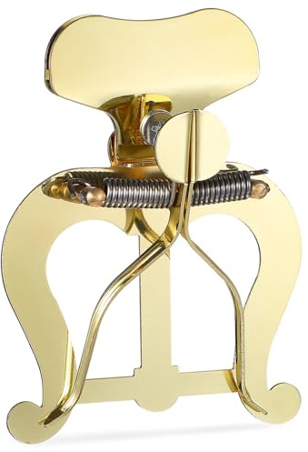 CORHAD Stabile Klarinettenleier aus Legierung in Klassischem Gold mit Elegantem Design für Marschkapellen und Blechblasinstrumente