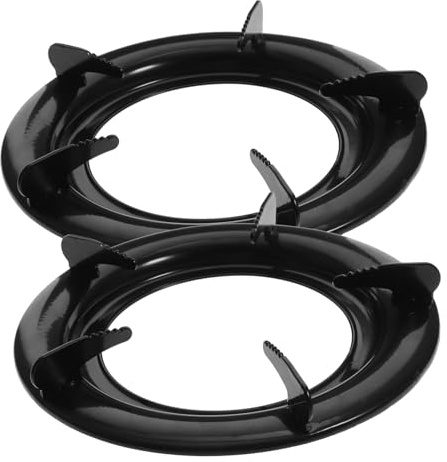 TIDTALEO 2pcs round Iron Gas Stove Racks Practical Burner Holders Non-slip Stove Accessories for Kitchen Cooking Support Compatible Natural Gas Burners