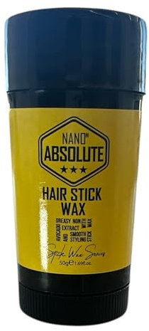 Nano Absolute Hair Stick Wax 50g – Strong Hold Haarwachs Stick für Männer & Frauen – Anti-Frizz Edge Control Stick, Sleek Bun, Flyaways Bändigen, Smooth & Greasy-Free Styling mit Avocado-Extrakt