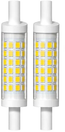 Solisara 2 Bombillas LED R7S de 78mm Regulables, 5 W Equivalentes a 40 W | 3000K Blanca Cálida 500 Lúmenes Ángulo de Haz de 360° Ahorro de Energía Sin Parpadeo para Iluminación Interior/exterior