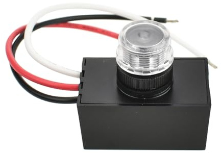 J.LUMI YCA1030 Dusk to Dawn Sensor, Hard-Wired Post Eye Photocell Sensor for Outdoor Lights, Automatic Light Control Switch, UL Listed