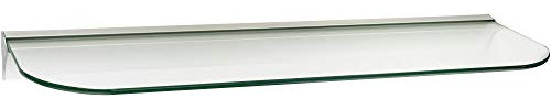 ib style® Glasregal 6mm | inkl. KLEMMLEISTE | 10 Größen| 2 Dekore | Klar | 60 x 20 cm