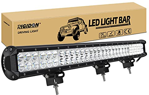 RIGIDON Barra de luz led, 28 Pulgadas 71cm 180W Faros Trabajo led 12V 24V | impermeable, barras luminosas, para off road camión coche ATV UTE SUV 4x4 tractor barco, lámpara de conducción, 6000K blanca