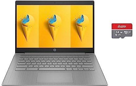 HP Laptop Chromebook HD de 14 pulgadas para estudiantes y negocios, procesador Intel Celeron N4120, 4 GB de RAM, 128 GB de almacenamiento (64 GB eMMC + 5ave 64 GB de memoria flash), Wi-Fi, Bluetooth,