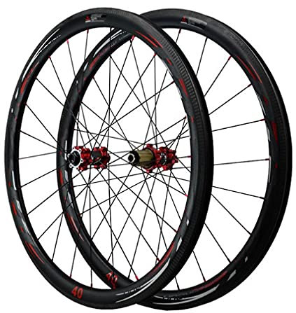 Rennrad-Laufradsatz 700c Carbon-Fahrradfelge 40 mm 29 C/V-Bremsscheibe Bremsräder Anschraubbare 24-Loch-Nabe für 7/8/9/10/11/12-Gang-Kassette