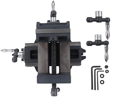 Bohrmaschinen-Drehmaschinen-Set, kein Verformungsverschleißfester, hoher Kreuzschraubstock, pulverbeschichteter Stahlguss für Bohr- und Fräsmaschinen