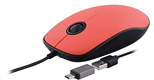 T'nB Sunset - Souris Filaire USB-A et USB-C - Rouge