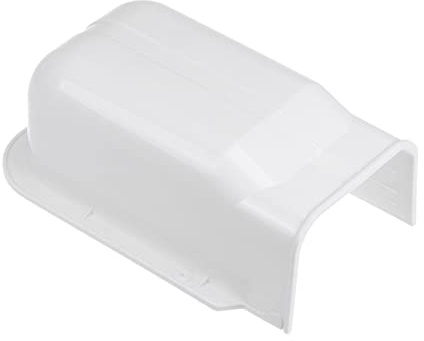 PATIKIL 4 PVC Decorative Line Cover, Wall Entry Cap Tubing Parts Accessories for Air Conditioner Central AC Heat Pump, White