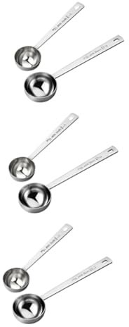 DECHOUS 6 Piezas Juego De Cucharas De Café Cucharas De Acero Inoxidable Cuchara Dosificadora 15ml Cucharas Dosificadoras De Polvo Cuchara Dosificadora De Harina Cucharada Granos De Café