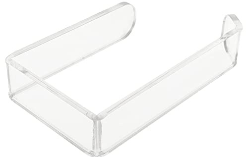 Portarrollos de papel higiénico sin taladrar, acrílico, transparente, montaje en pared, para baño, cocina