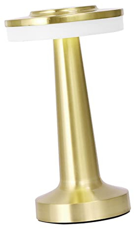 Duiaynke Lampe de bureau LED lampe de chevet 3 niveaux pour chambre à coucher, chambre d'enfant, salon (doré)