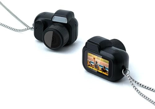 Plyisty Micro Cámara de Vídeo, Mini Cámara de Pulgar 1080P, Llavero de Videocámara con Cámara Micro Mini DV DVR de 2 MP, Duración de Batería de 100 Minutos, para Estudiantes, Niños