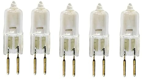 JZLBBC 5Pcs Halogen Bulbs G5.3 24V 20W 35W 50W 100W Halogen Light Bulbs Capsule GU5.3 Pin Base Warm White 2700K Dimmable,20W