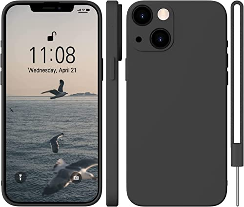 WXX für iPhone 14 Hülle Silikon Case 6.1'' Schwarz | Handyhülle für iPhone 14 Dünn Slim mit Microfiber,Kratzfeste Rundumschutz Case Hülle für iPhone 14