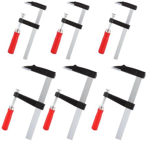 MUXHEL 6PCS Wood Clamps for Woodwork 150mm+300mm Quick Slide Woodworking Clamps Heavy Duty F clampss for Woodwork, Welding, Metal Working, DIY and Crafts