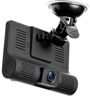 MSDDWL Dash Cam Auto Dash Cam DVR 4.0 inch con Telecamere A 3 Vie Dashcam
