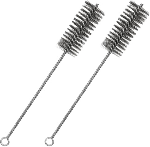 Sinmoe 2 Stück Ofenrohrbürsten Durchmesser 40 mm Kaminbürsten Kesselbürste Schornsteinfeger Bürsten Edelstahl Drahtbürste für Ofenrohr Kaminofen Kaminrohr Schornstein Heizkessel, 30 cm Insgesamt Lang