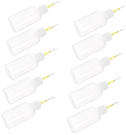 Tofficu Nadelflasche Kunststoff Tropfflasche 10 Stück Dosierflaschen Für Klebstoff Applikator Leicht Und Kompakt Für Bastel Und Werkzeugeinsatz